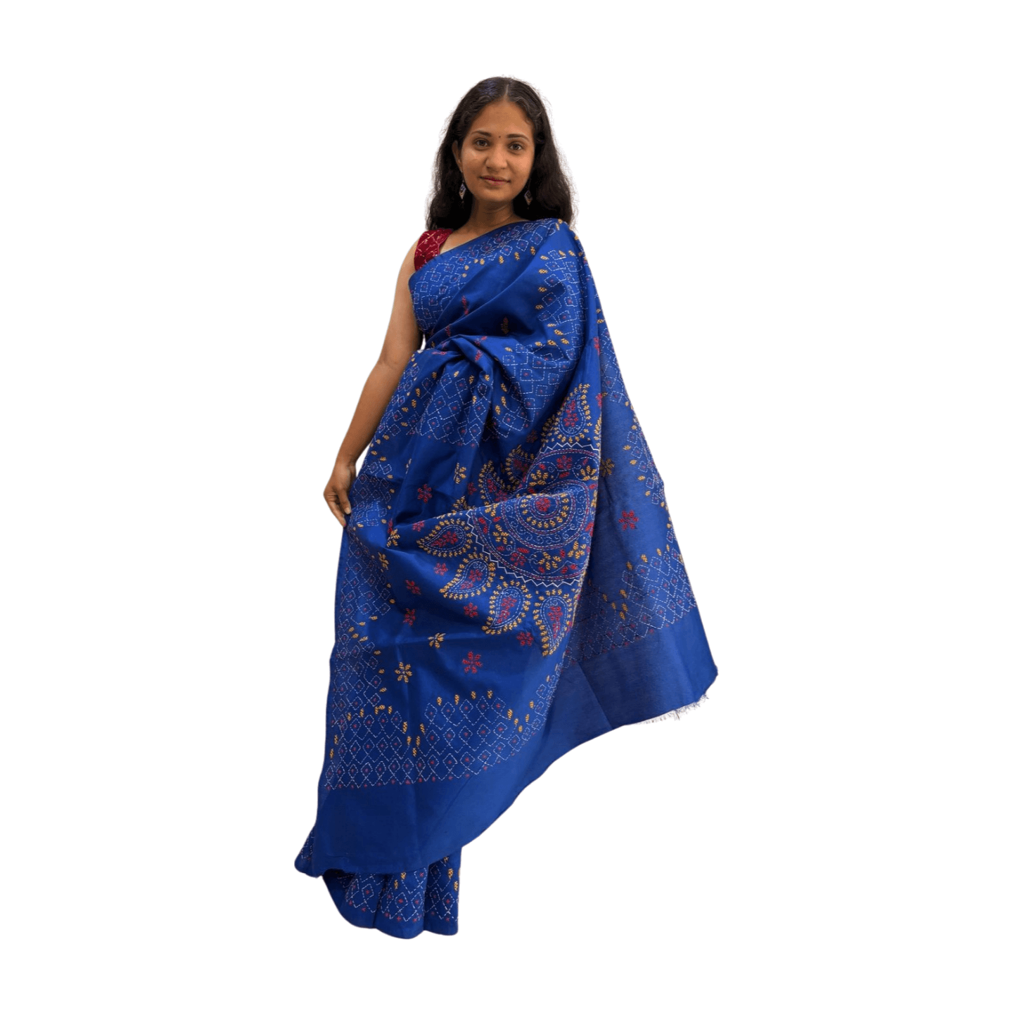 Kantha Stitch Saree - Image 4