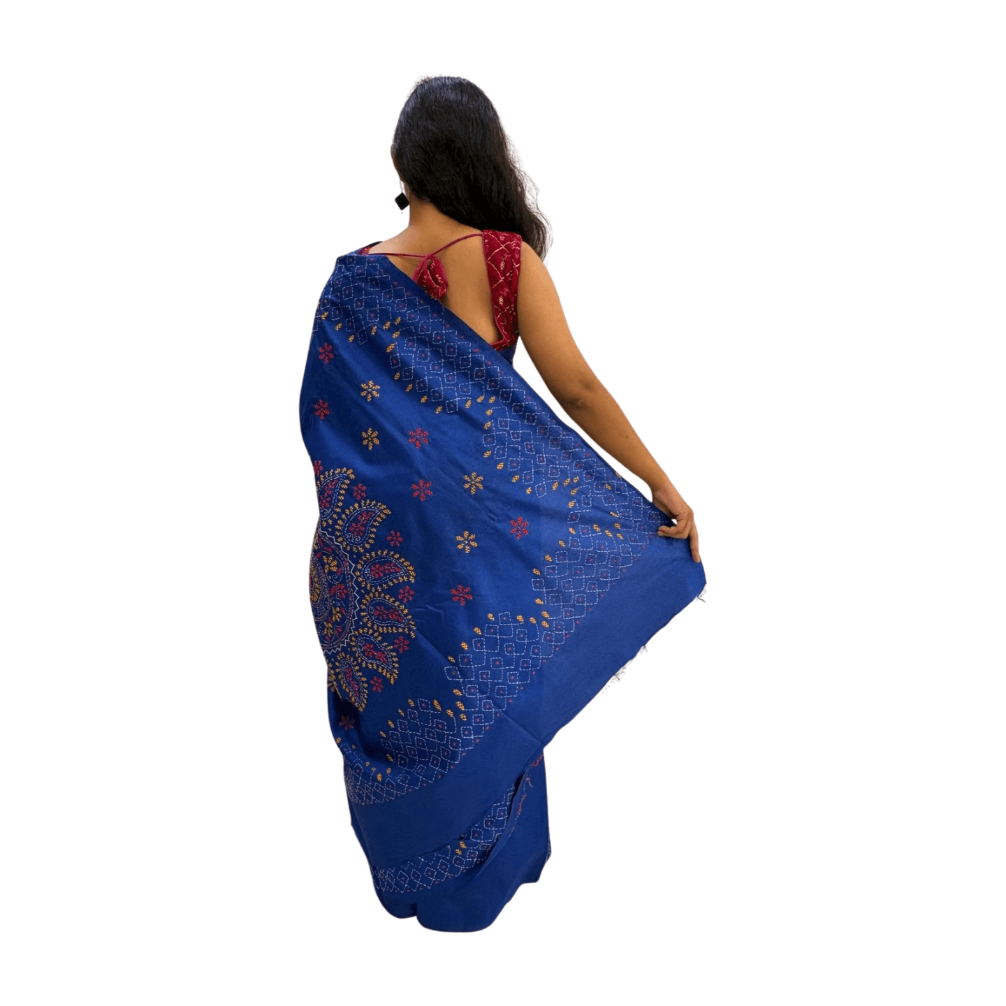 Kantha Stitch Saree - Image 6