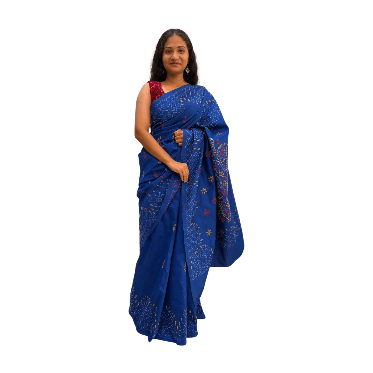 Kantha Stitch Saree - Image 2