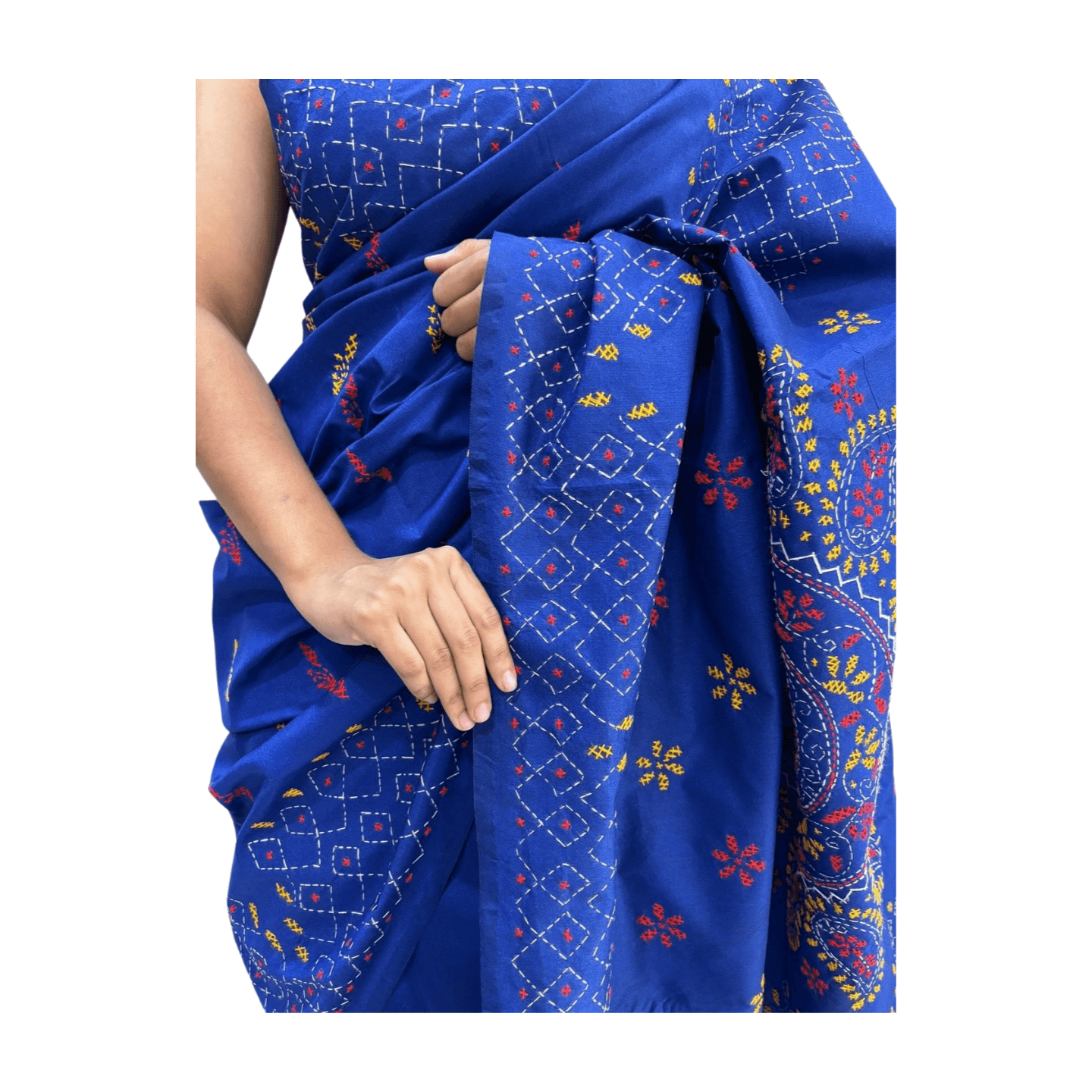 Kantha Stitch Saree - Image 8