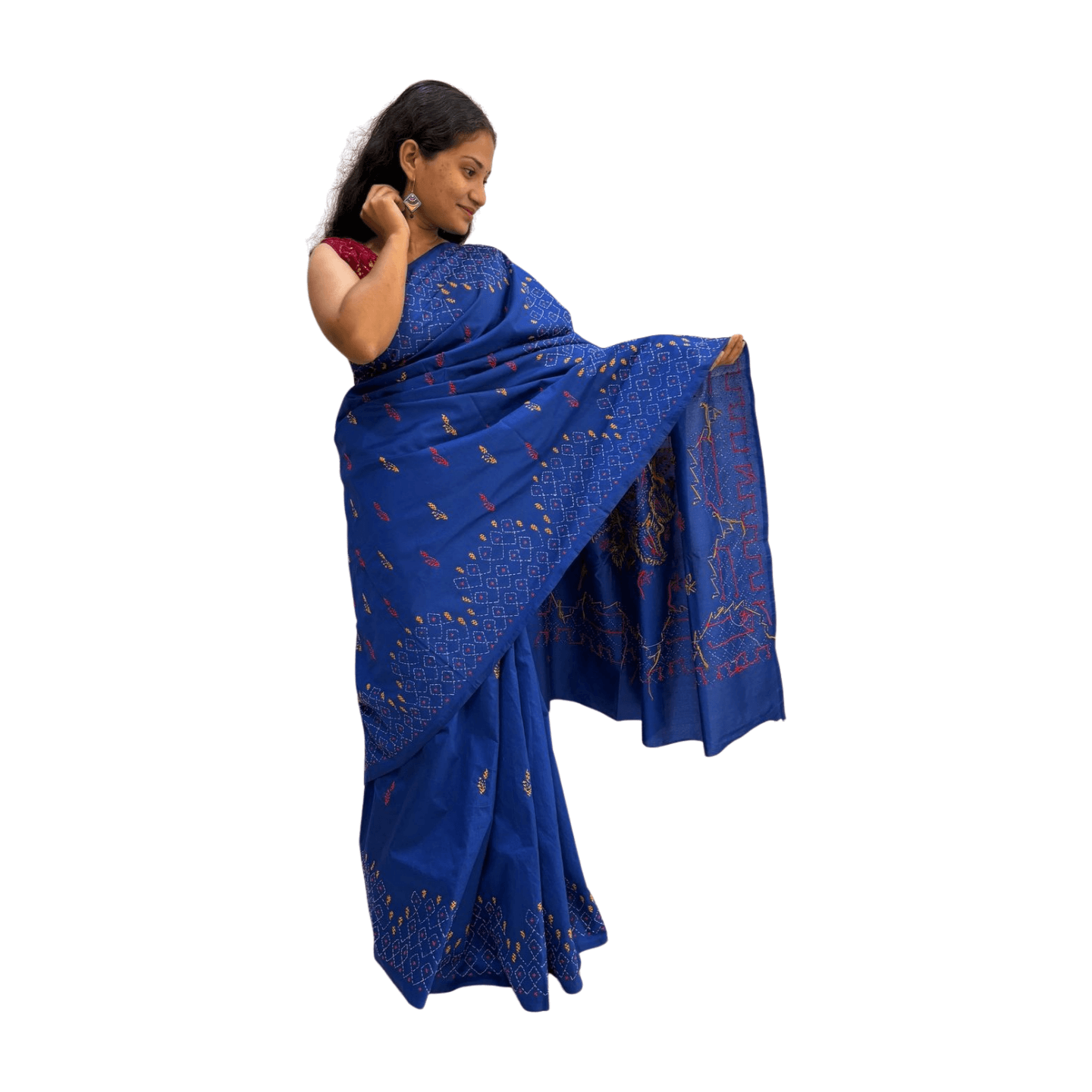 Kantha Stitch Saree