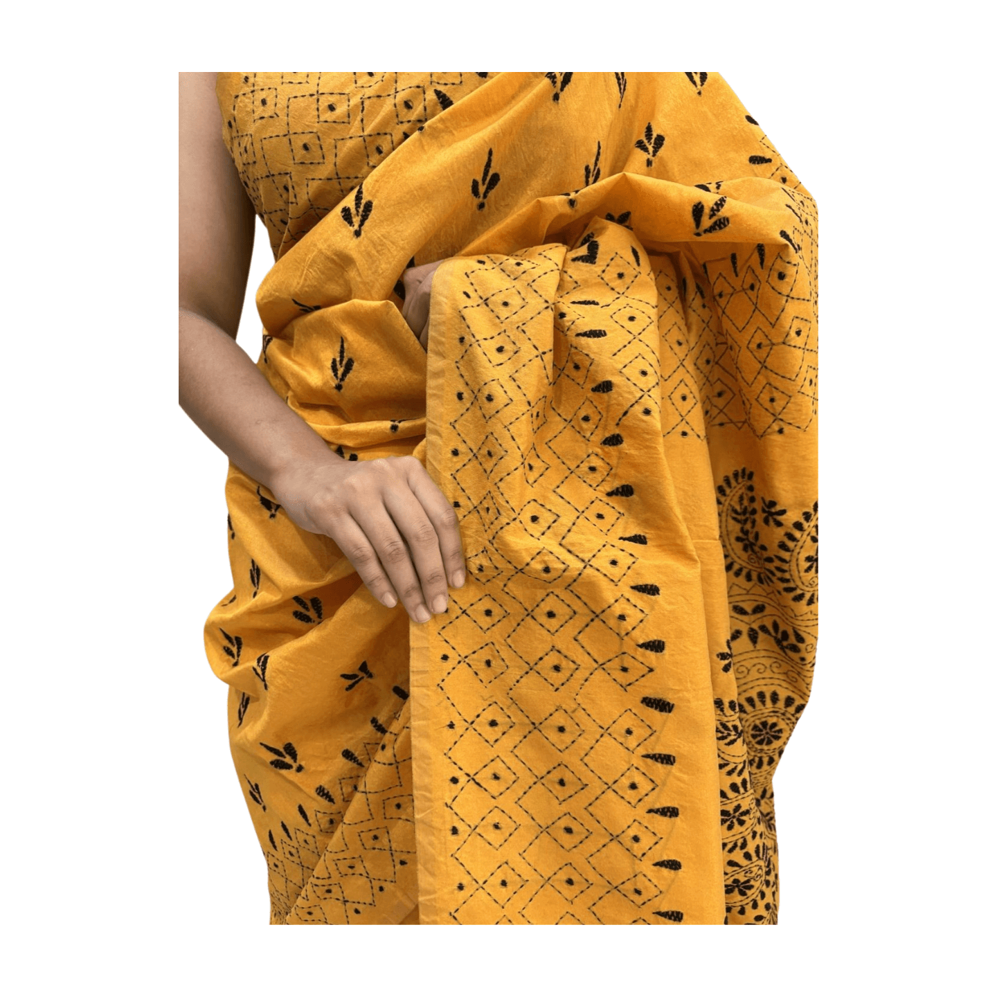 Kantha Stitch Saree - Image 19