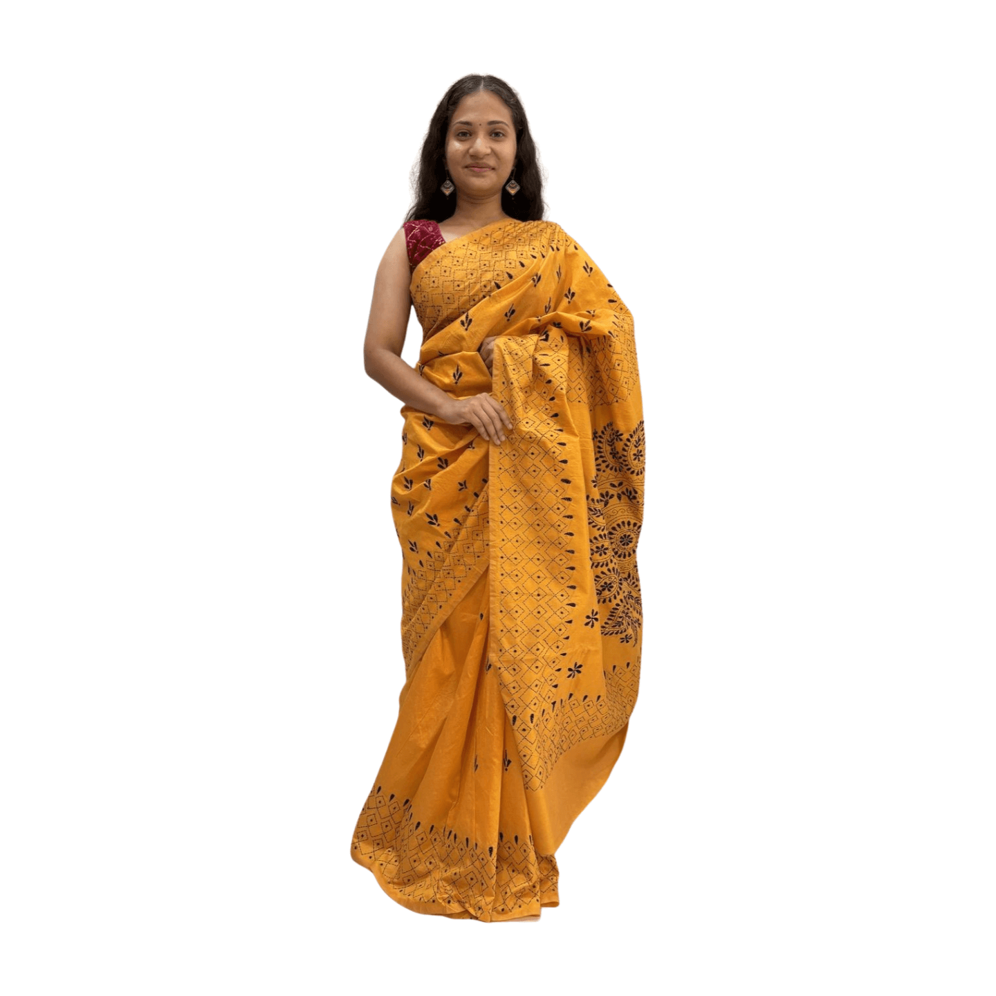 Kantha Stitch Saree - Image 13