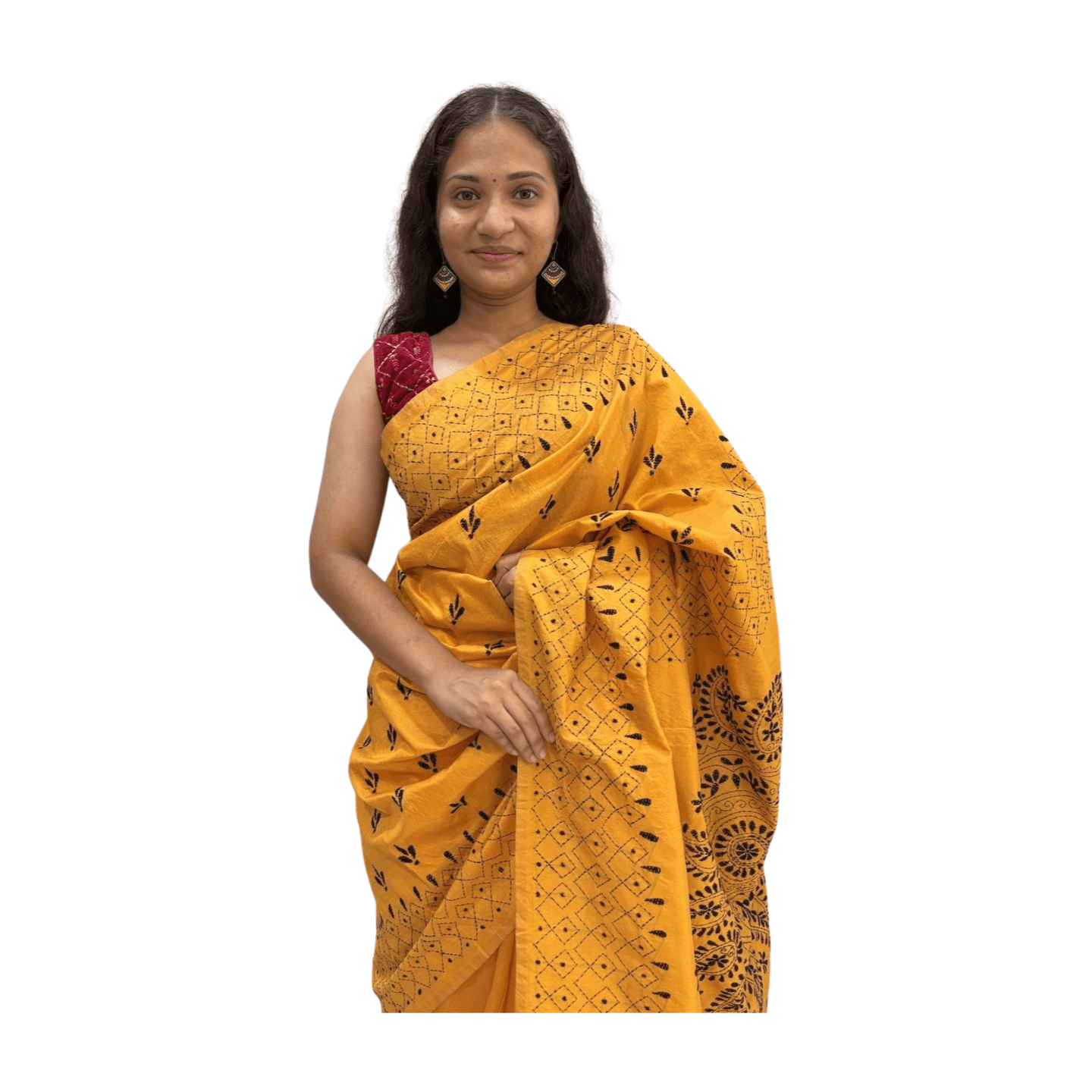 Kantha Stitch Saree - Image 14