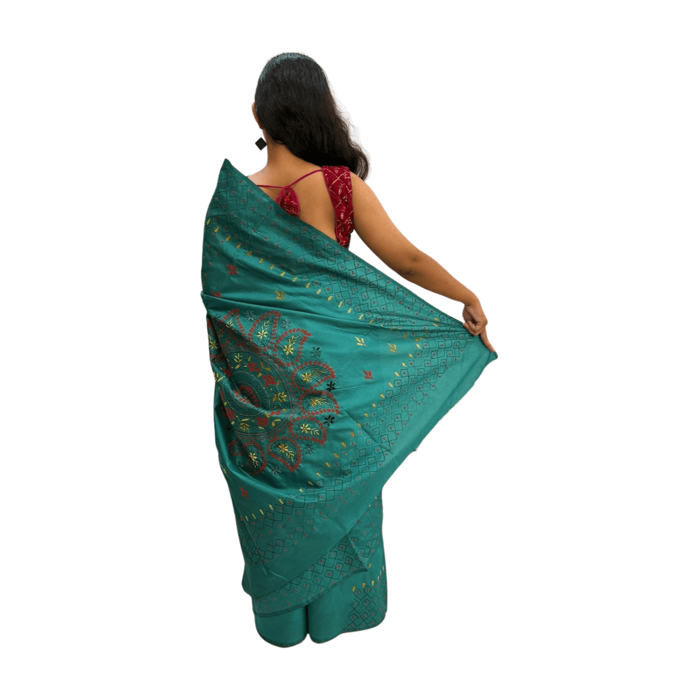 Kantha Stitch Saree - Image 24