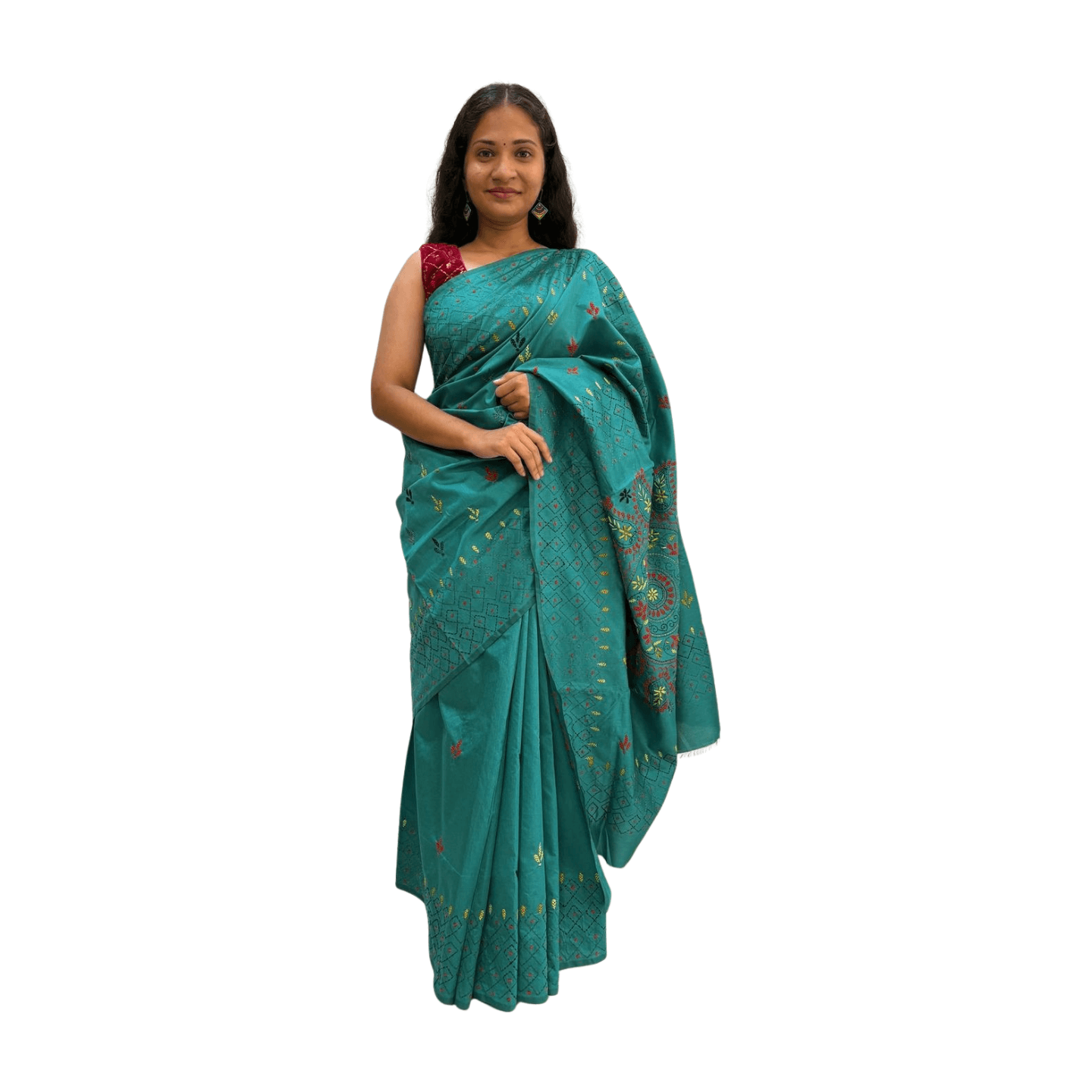 Kantha Stitch Saree - Image 20