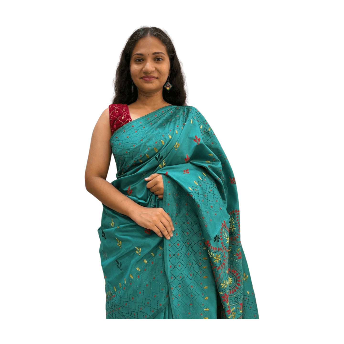 Kantha Stitch Saree - Image 21