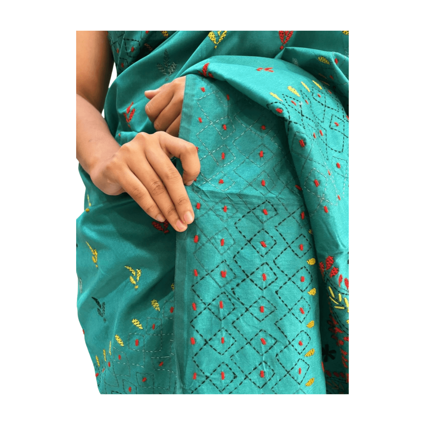 Kantha Stitch Saree - Image 26