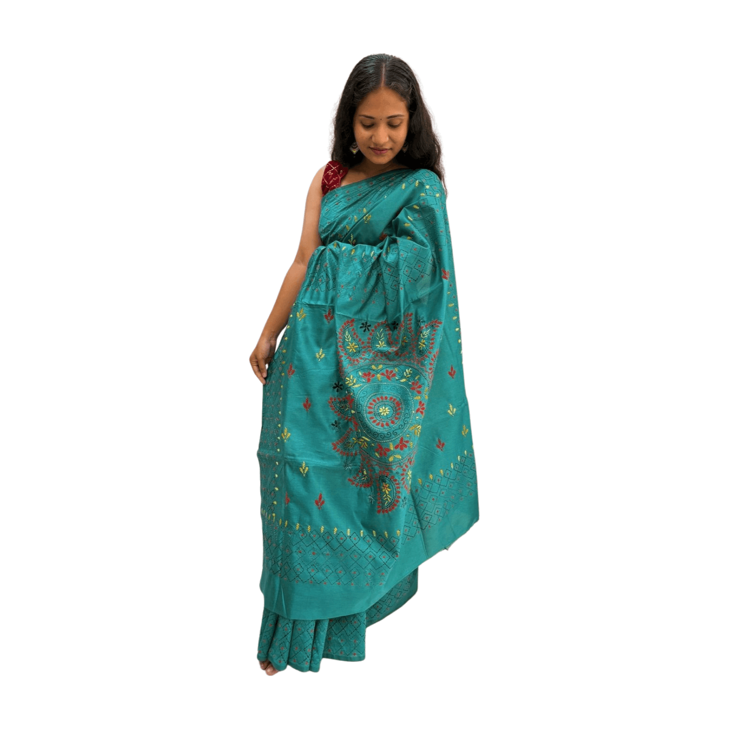 Kantha Stitch Saree - Image 22
