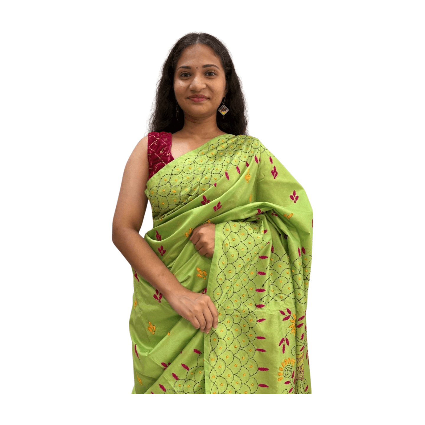 Kantha Stitch Saree - Image 28
