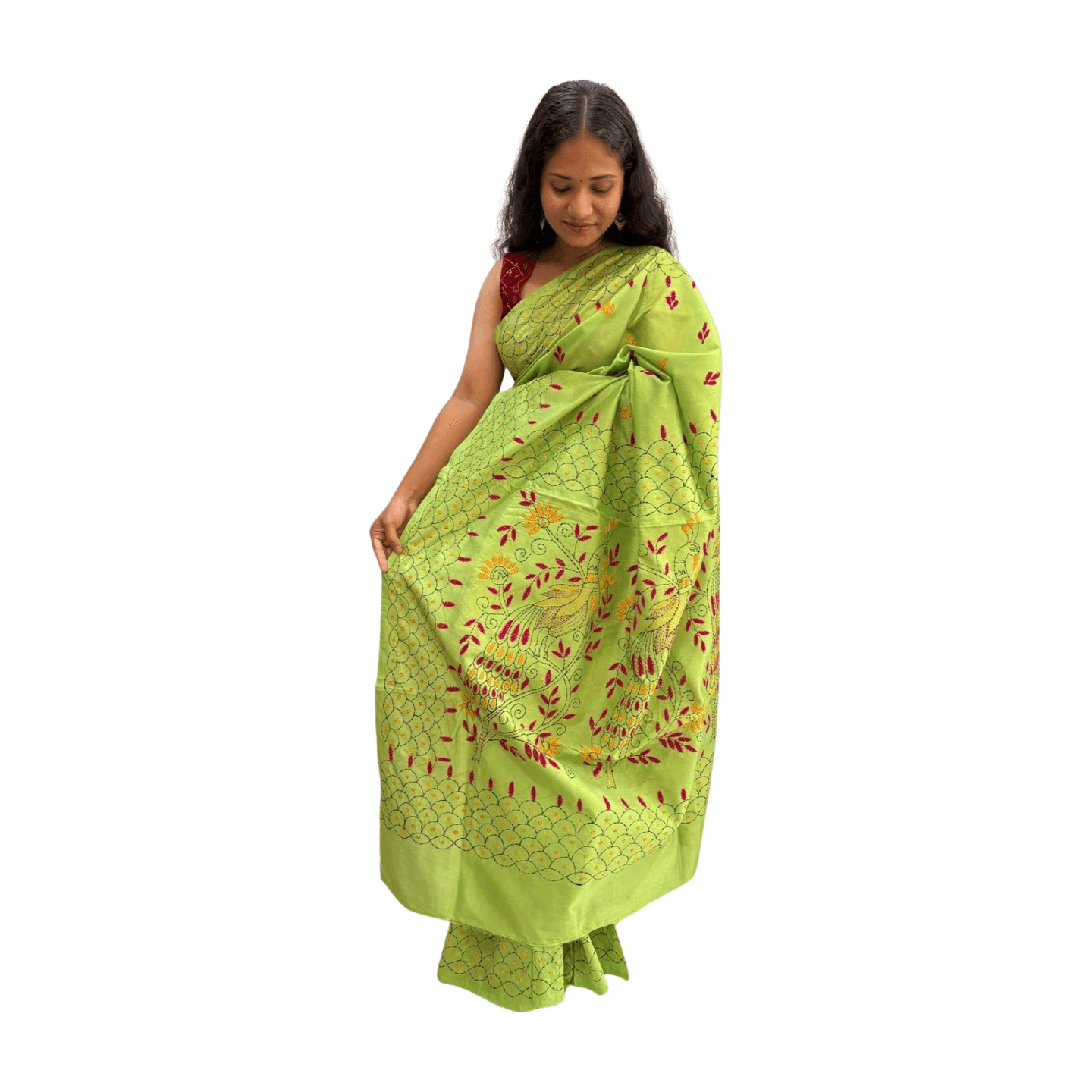 Kantha Stitch Saree - Image 30
