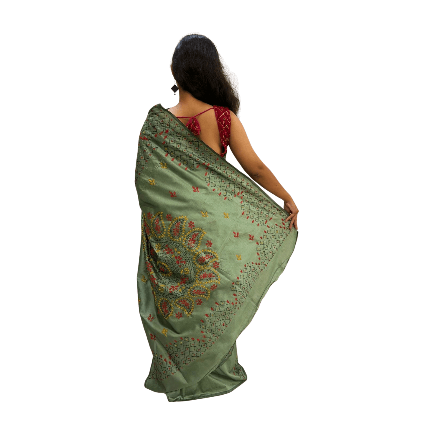 Kantha Stitch Saree - Image 45