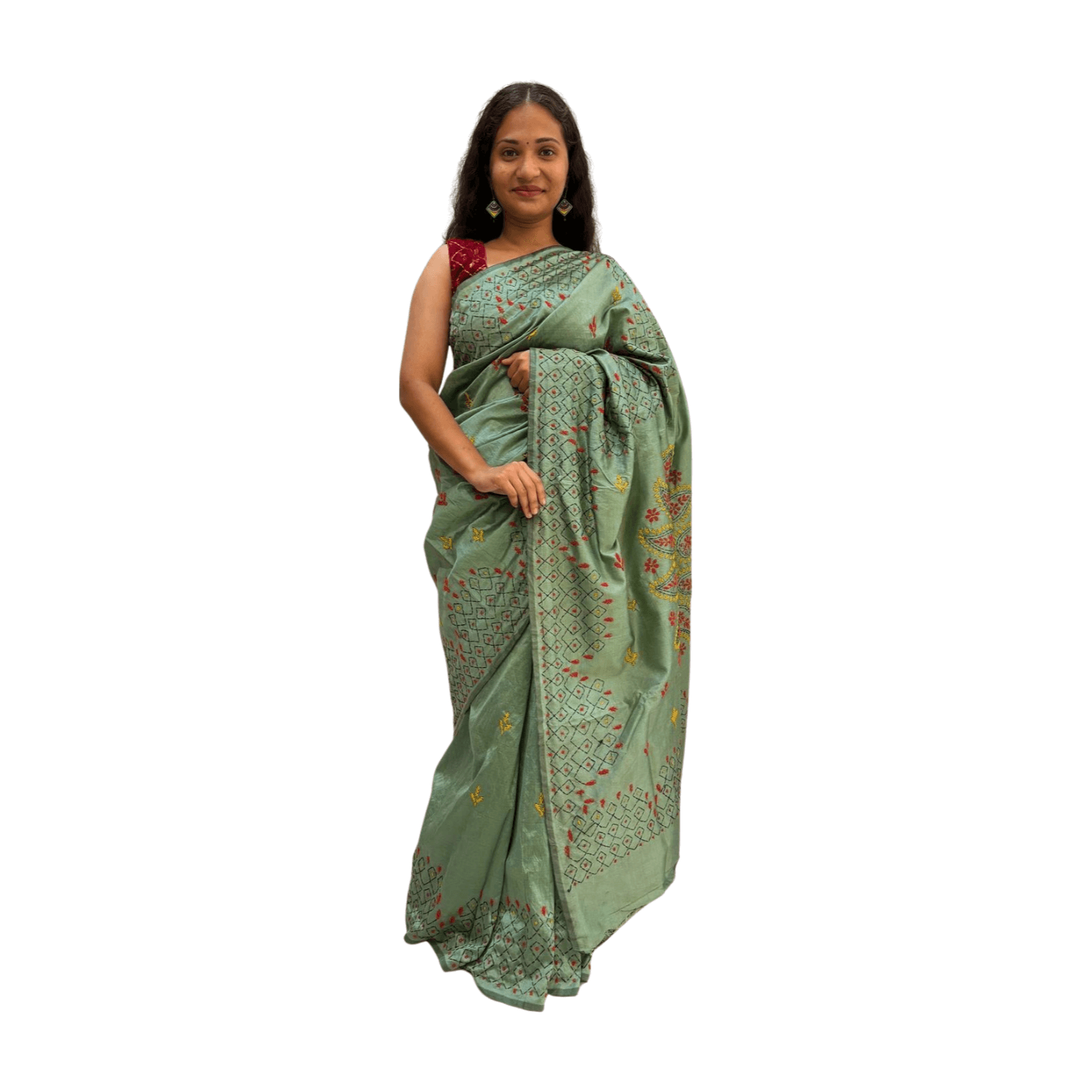 Kantha Stitch Saree - Image 41