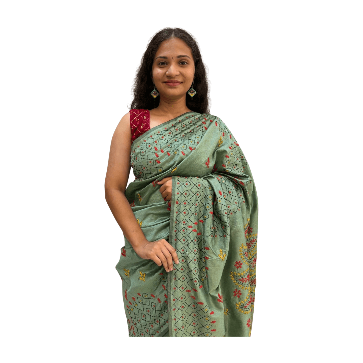 Kantha Stitch Saree - Image 42