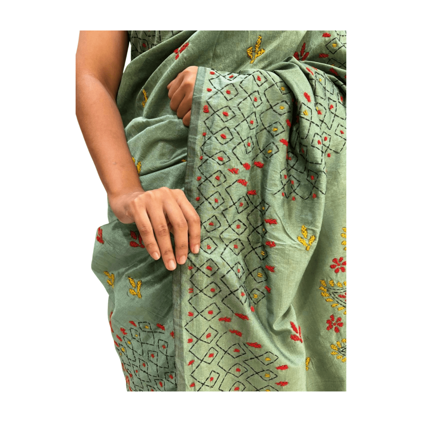 Kantha Stitch Saree - Image 47