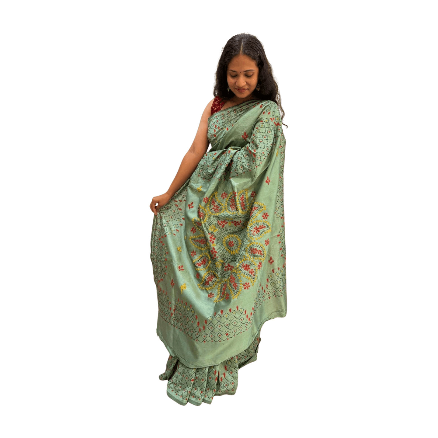 Kantha Stitch Saree - Image 44