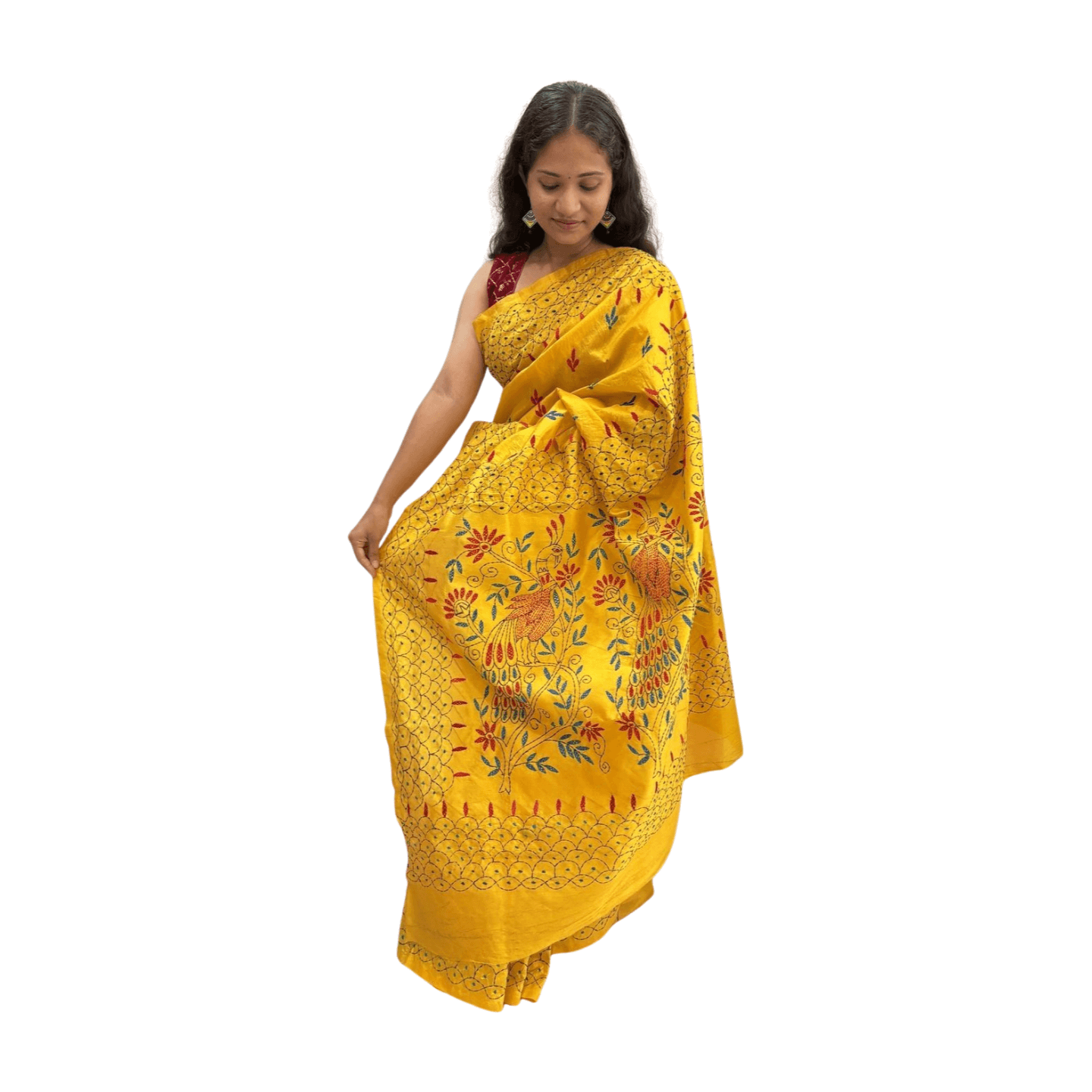 Kantha Stitch Saree - Image 37