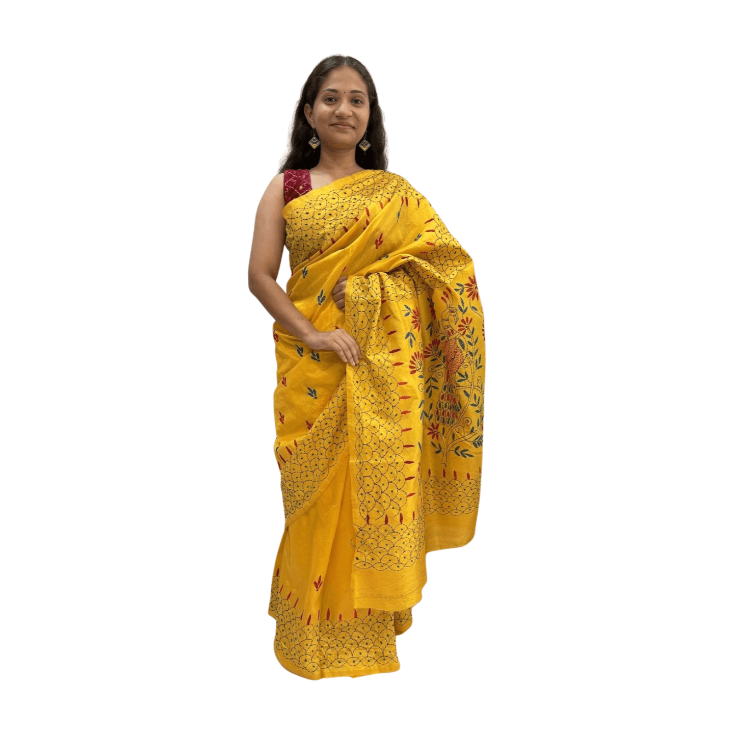 Kantha Stitch Saree - Image 34