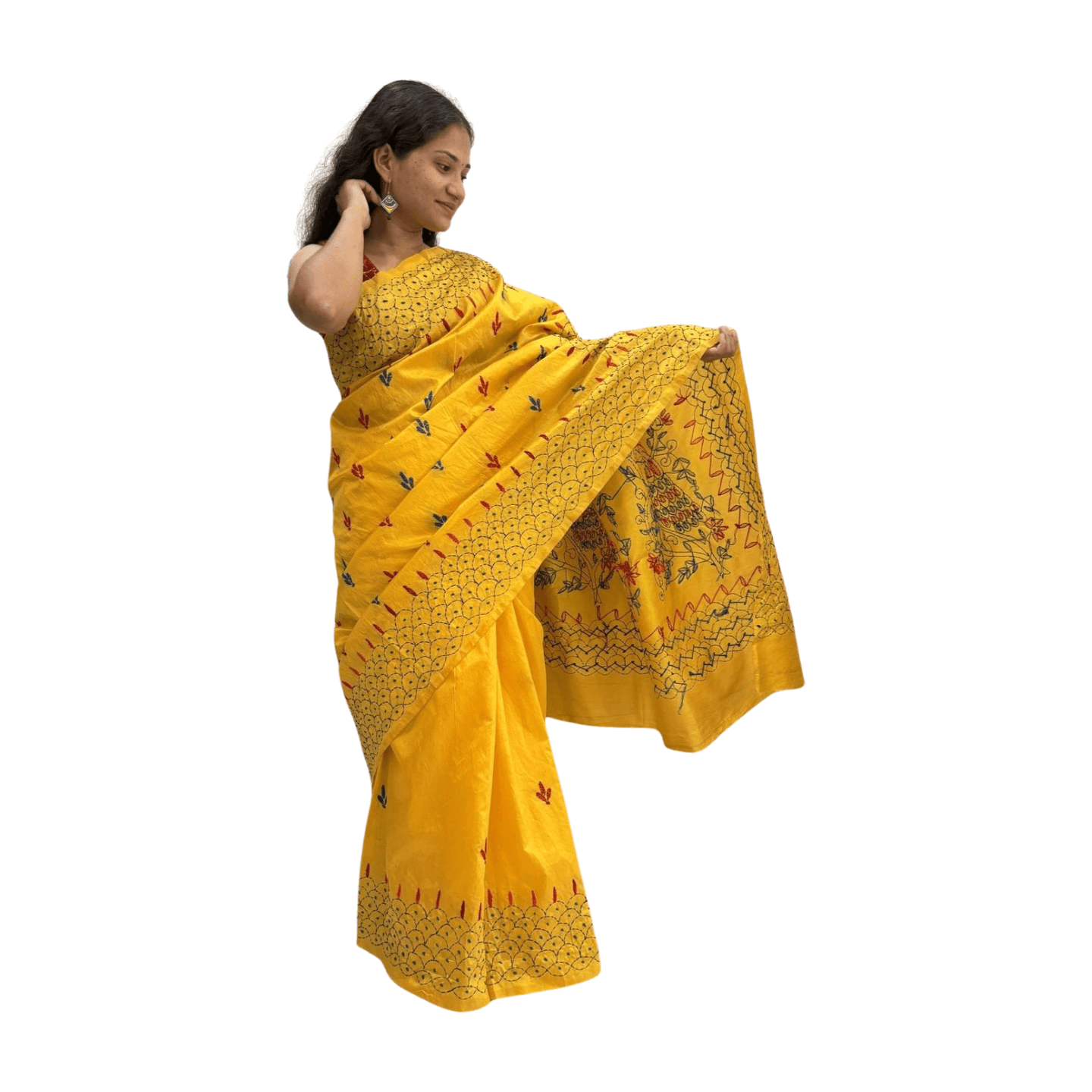 Kantha Stitch Saree - Image 36