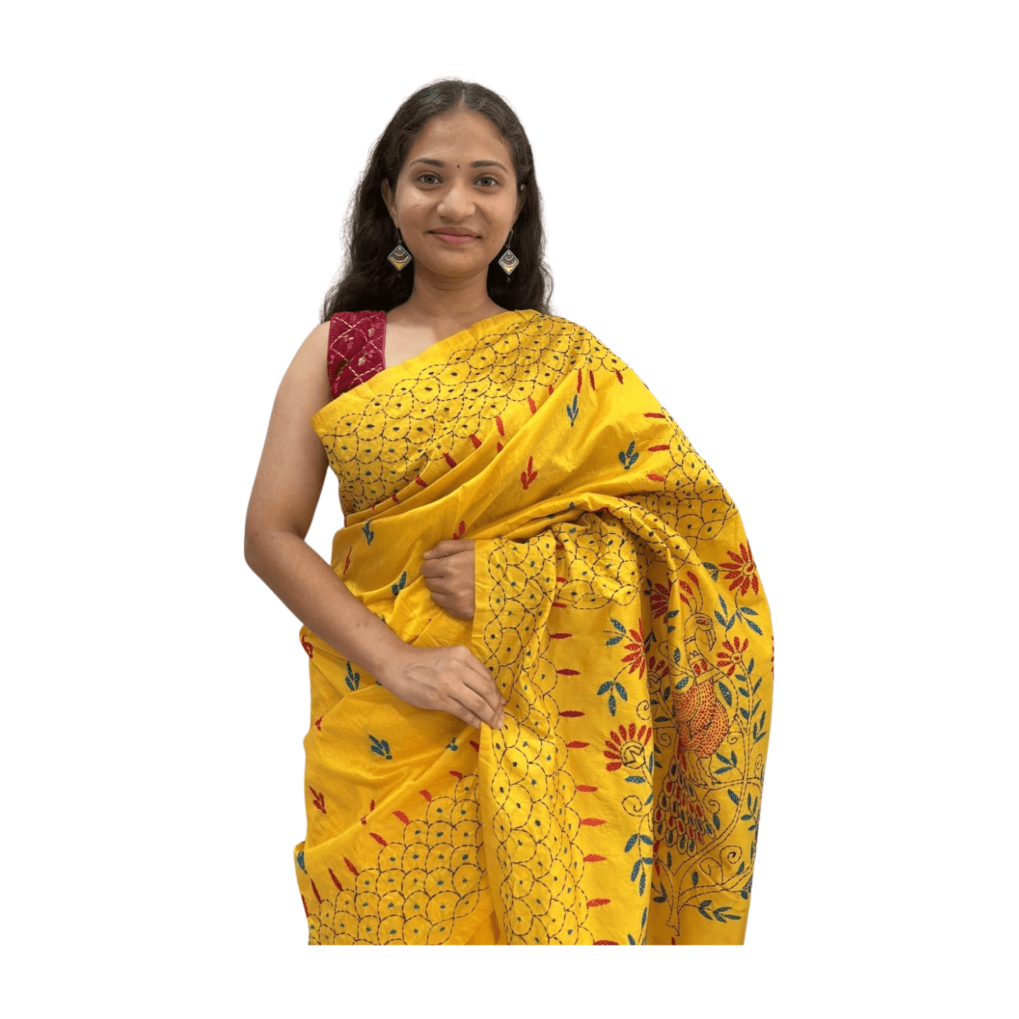 Kantha Stitch Saree - Image 35