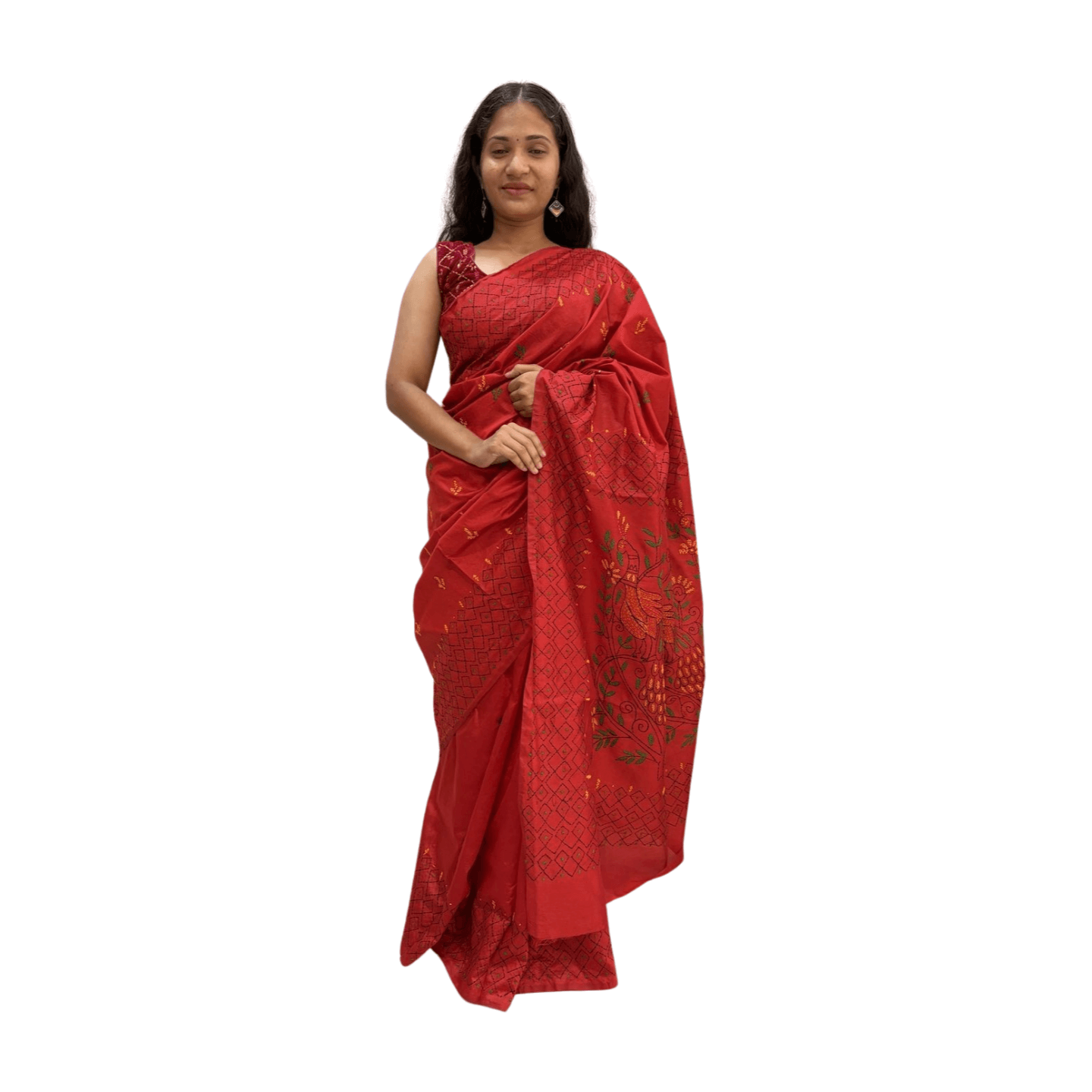 Kantha Stitch Saree - Image 9